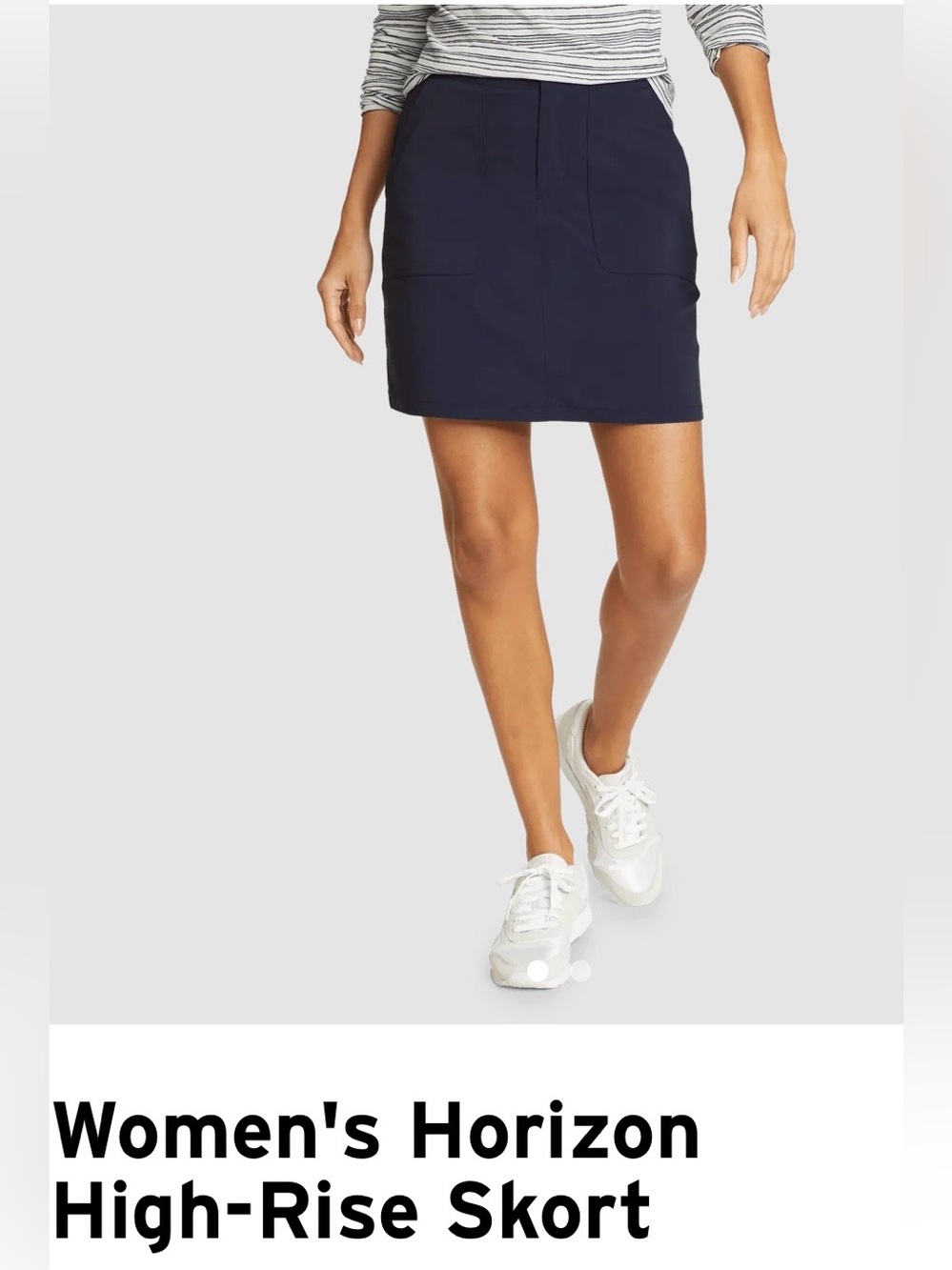 Eddie Bauer Navy Women's High Rise Horizon Skort